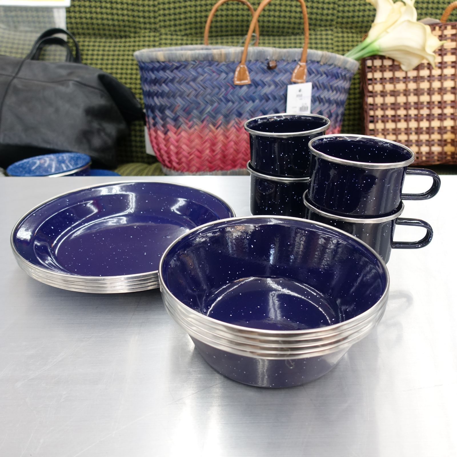 キャプテンスタッグ CAPTAIN STAG ウエスト ホーロー食器セット