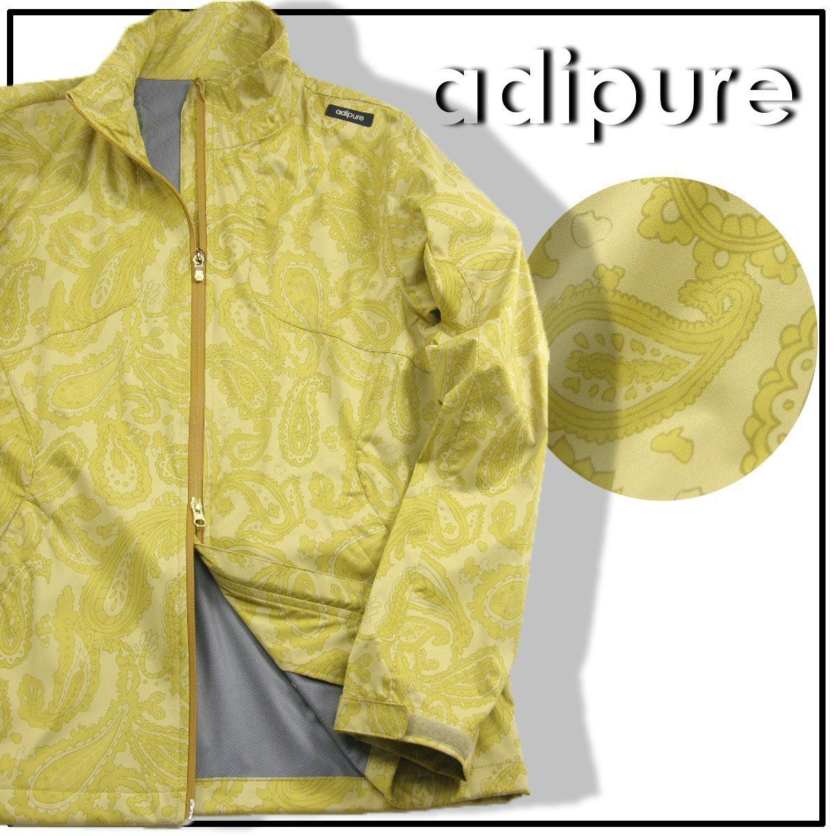 adidas GOLF adipure アディダスゴルフ アディピュア ダブルジップ ブルゾン アウター ペイズリー柄 アディダス ゴルフウェア | 秋冬