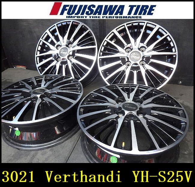 3021】J送料無料Vertandi YH-S25V ホイール14x4.5J 4穴 PCD100 +454本