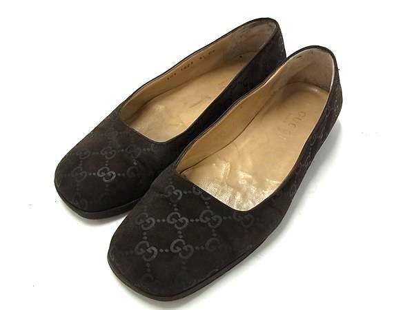 GUCCI グッチ GG柄 スエード フラットシューズ パンプス 表記サイズ5