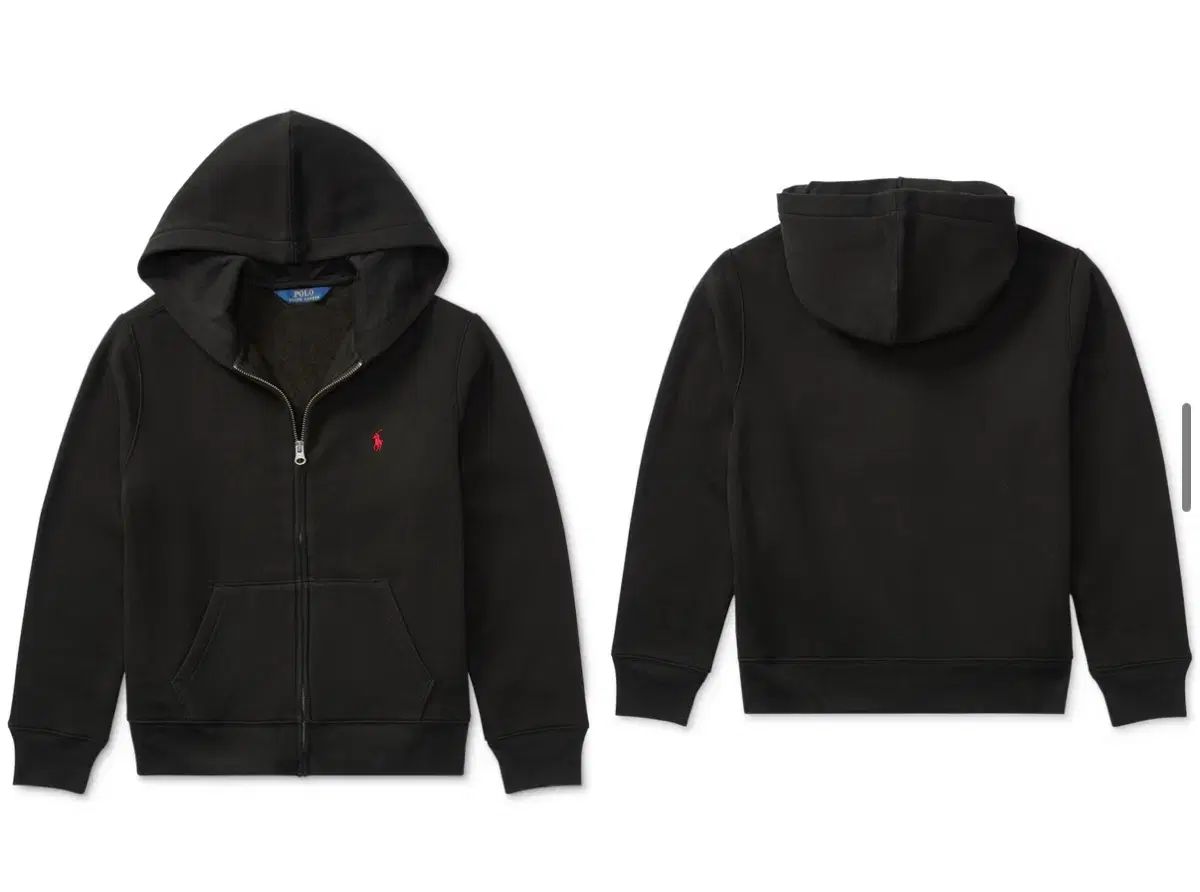 ポロ ラルフ ローレン ブラック フードジップアップ S