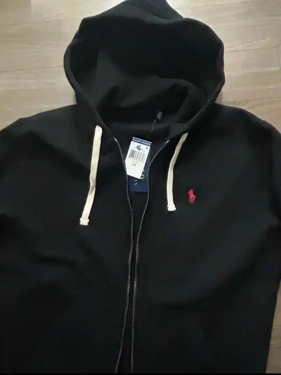 ポロ ラルフ ローレン ブラック フードジップアップ S