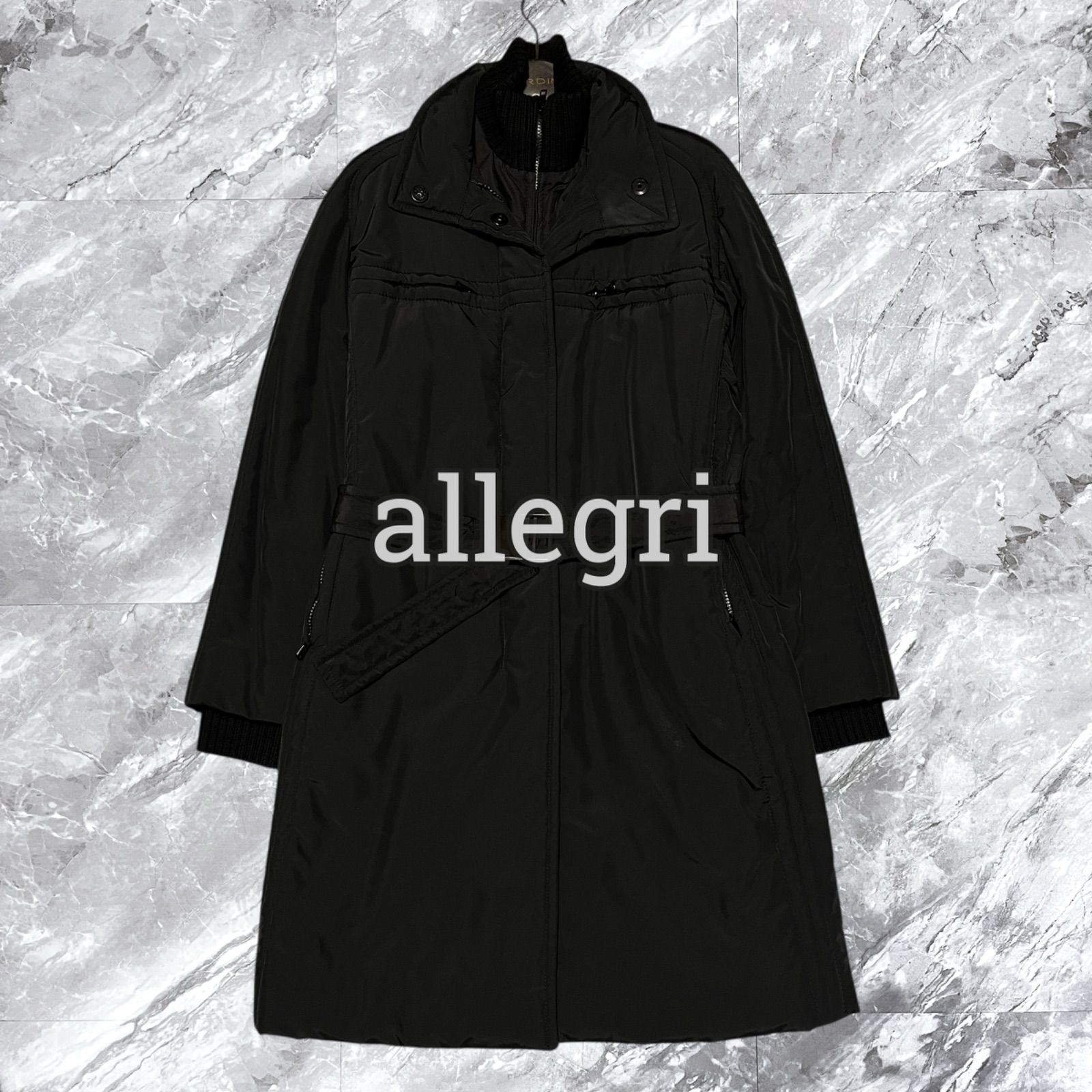 allegri アレグリ ナイロン 中綿コート ベルテッドコート ロングコート