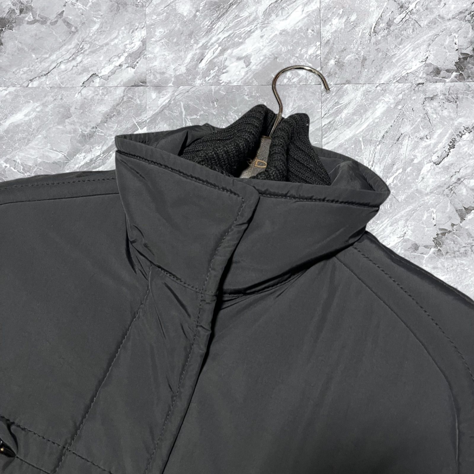 イタリア製 00s allegri ナイロンコート 中綿 ハイネック ブラック イタリア製 00s allegri ナイロンコート 中綿 ハイネック ブラック