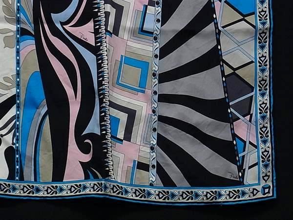 □美品□ EMILIO PUCCI エミリオプッチ シルク100% ハンカチーフ