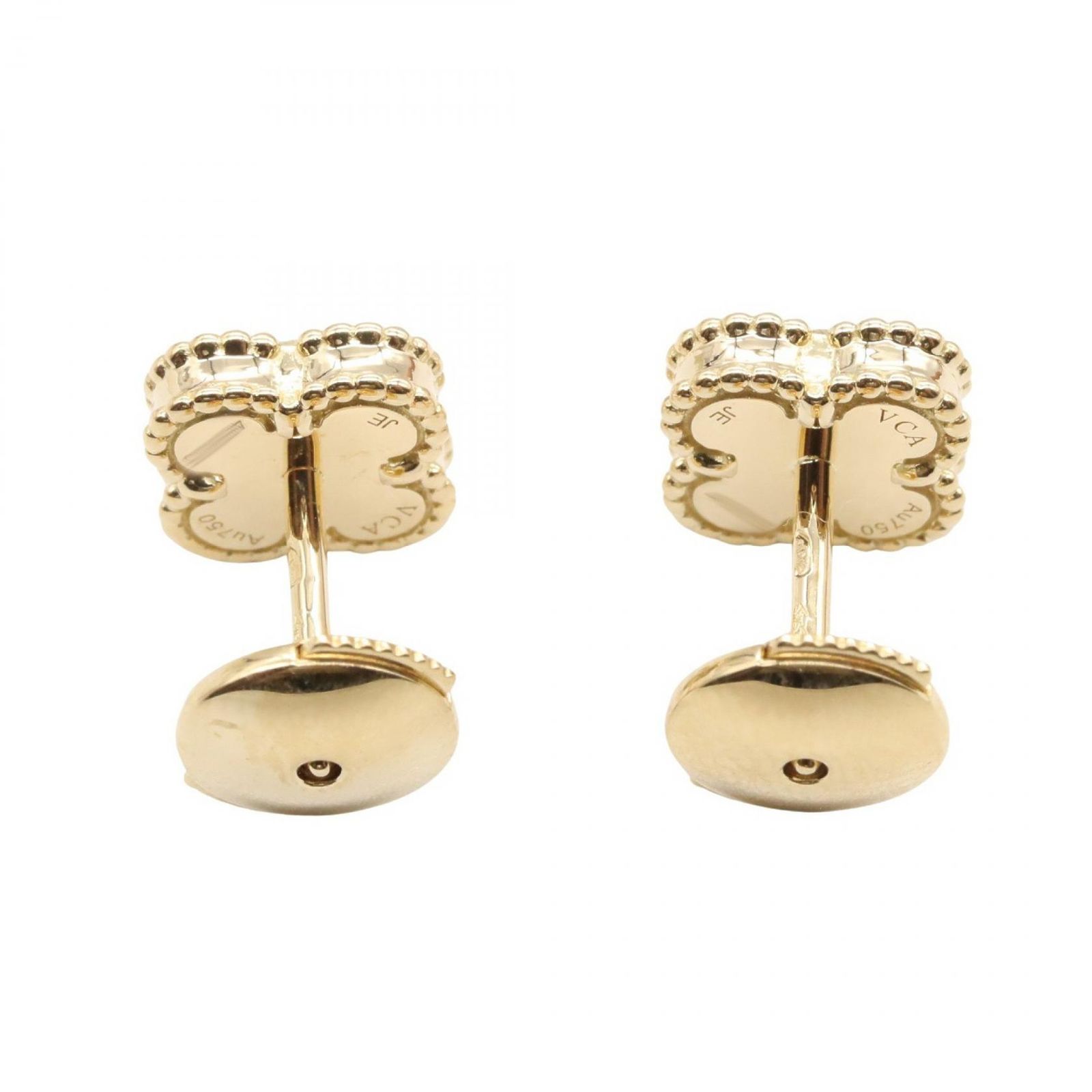 ヴァンクリーフ＆アーペル ピアス スウィートアルハンブラ オニキス K 18 イエローゴールド レディース