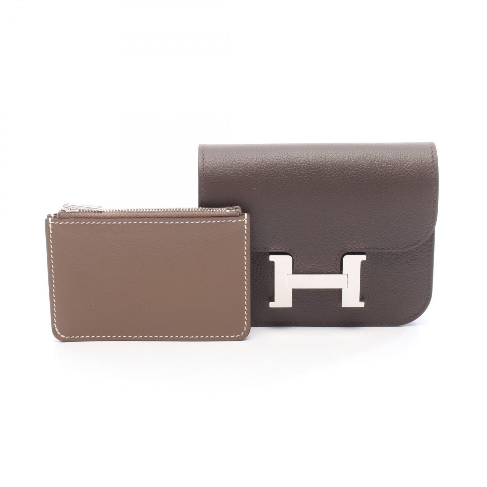  エルメス HERMES 二つ折り財布 コンスタンス スリム ハバナ エトゥープ レザー レディース A 二つ折り財布 折り財布