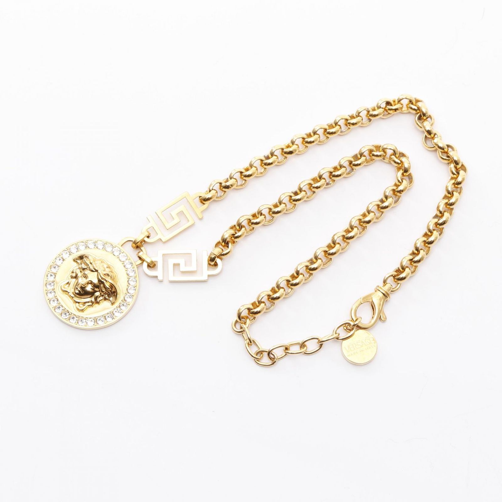 美品 Versace グレカ ゴールド　ネックレス　メデューサ 美品】 VERSACE / ヴェルサーチ | メデューサ グレカ ネックレス