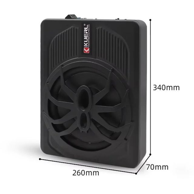 車 本格派重低音 10インチ 800Wサブウーファー レインボーLED 薄型ウーハー