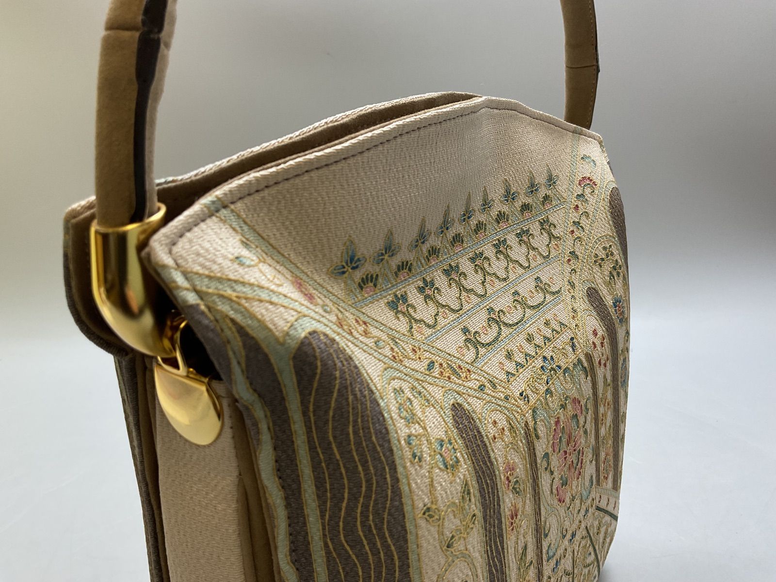 和装バッグ 花唐草