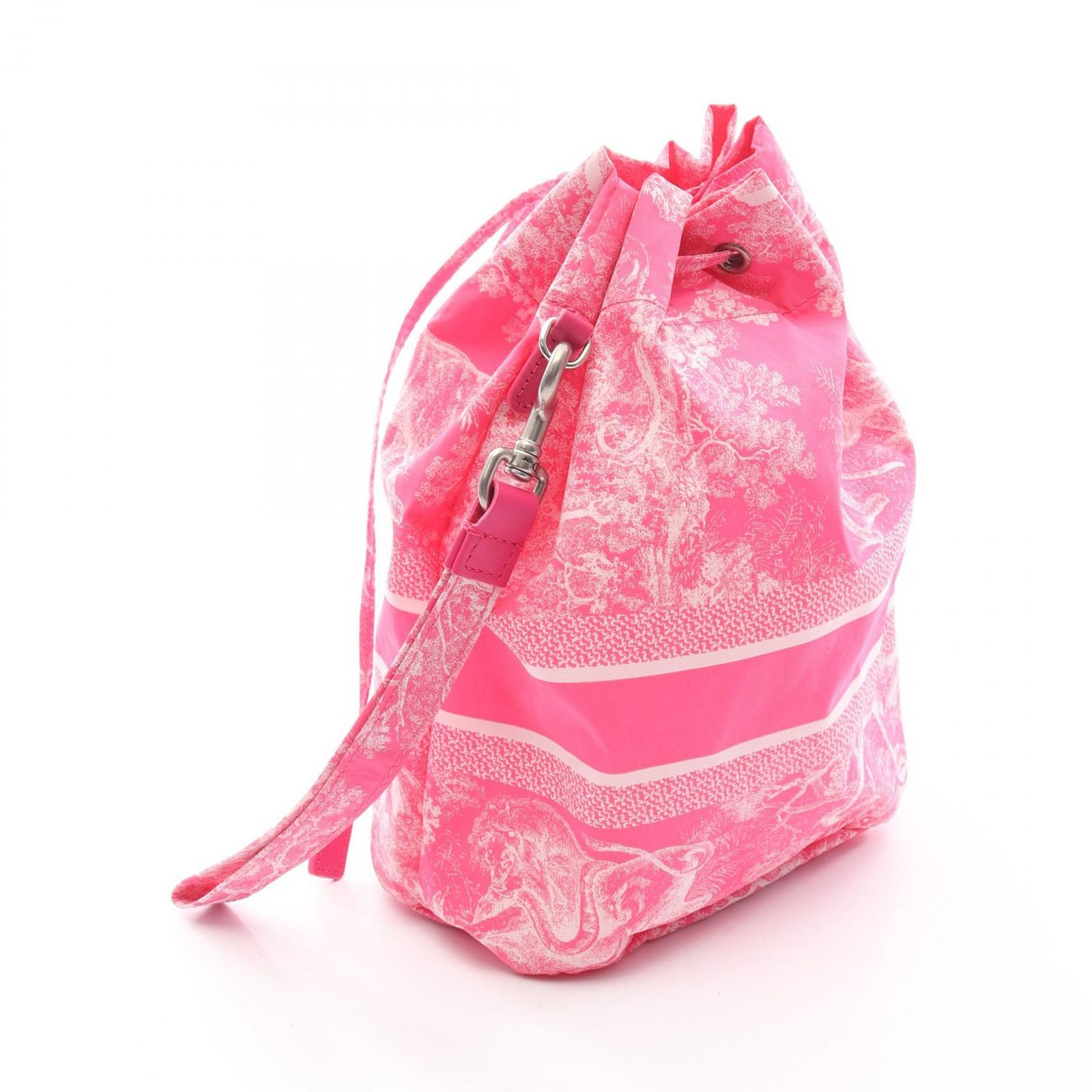 クリスチャンディオール Christian Dior ポーチ DIORTRAVEL トワル ドゥ ジュイ ピンク ナイロン トワルドゥジュイ トラベルポーチ レディース Used A