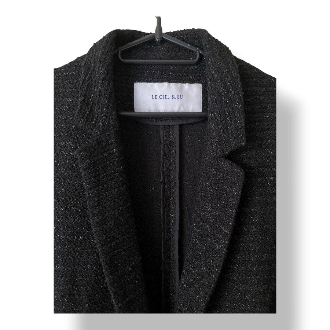 LE CIEL BLEU ルストロツイードジャケット ネイビー 36