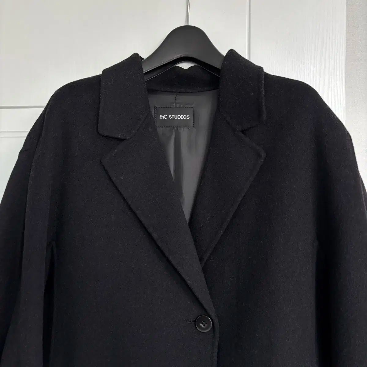 ブラック ハンドメイド コート 55