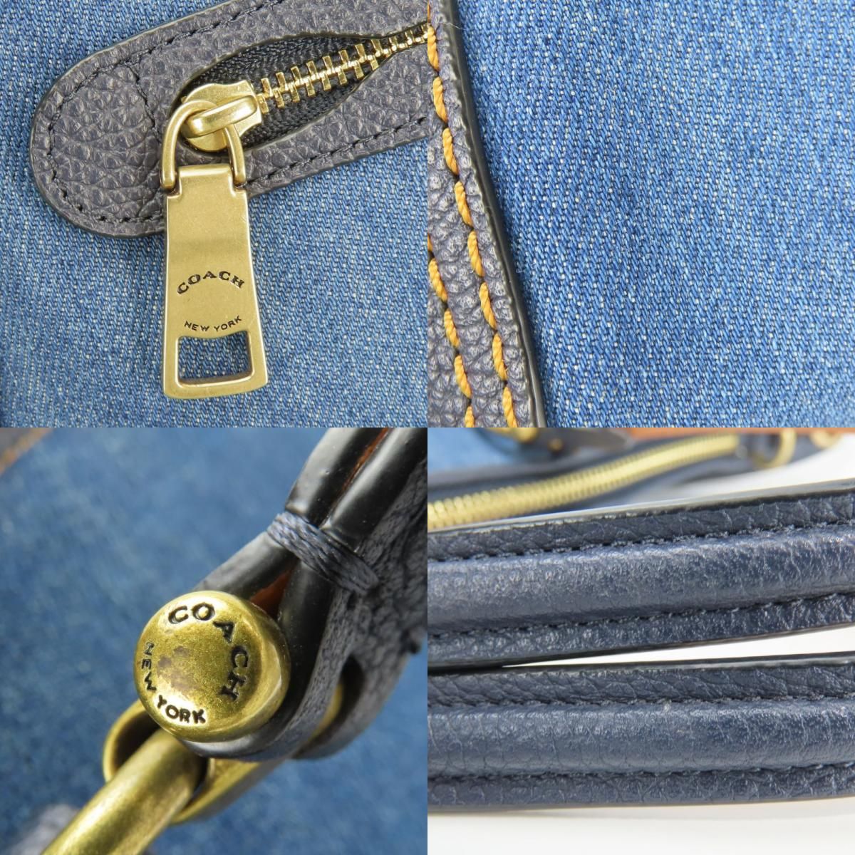 中古】 コーチ ハンドバッグ プレーリーサッチェル 67332 デニム