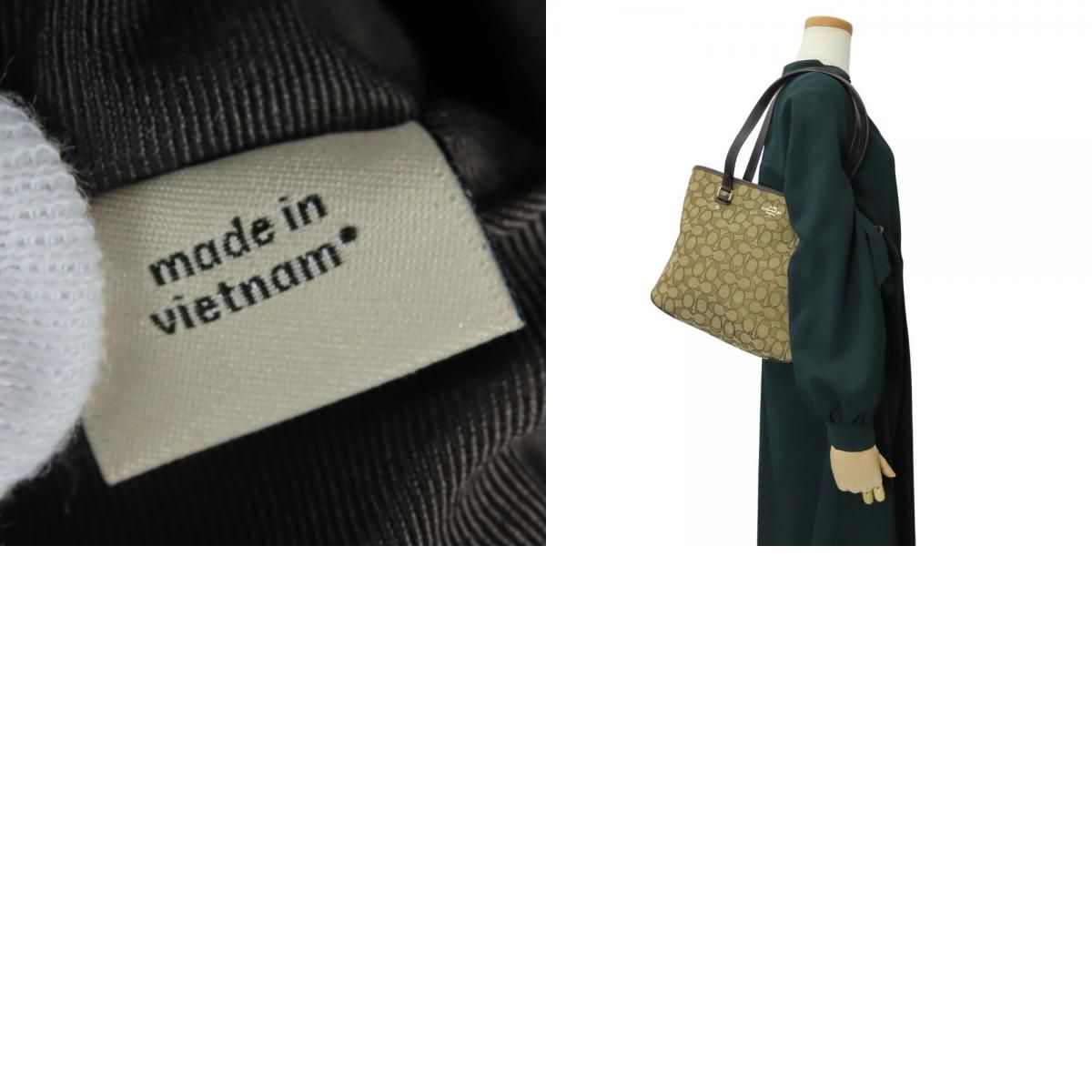 中古】 コーチ トートバッグ F58282 シグネチャー キャンバス レザー