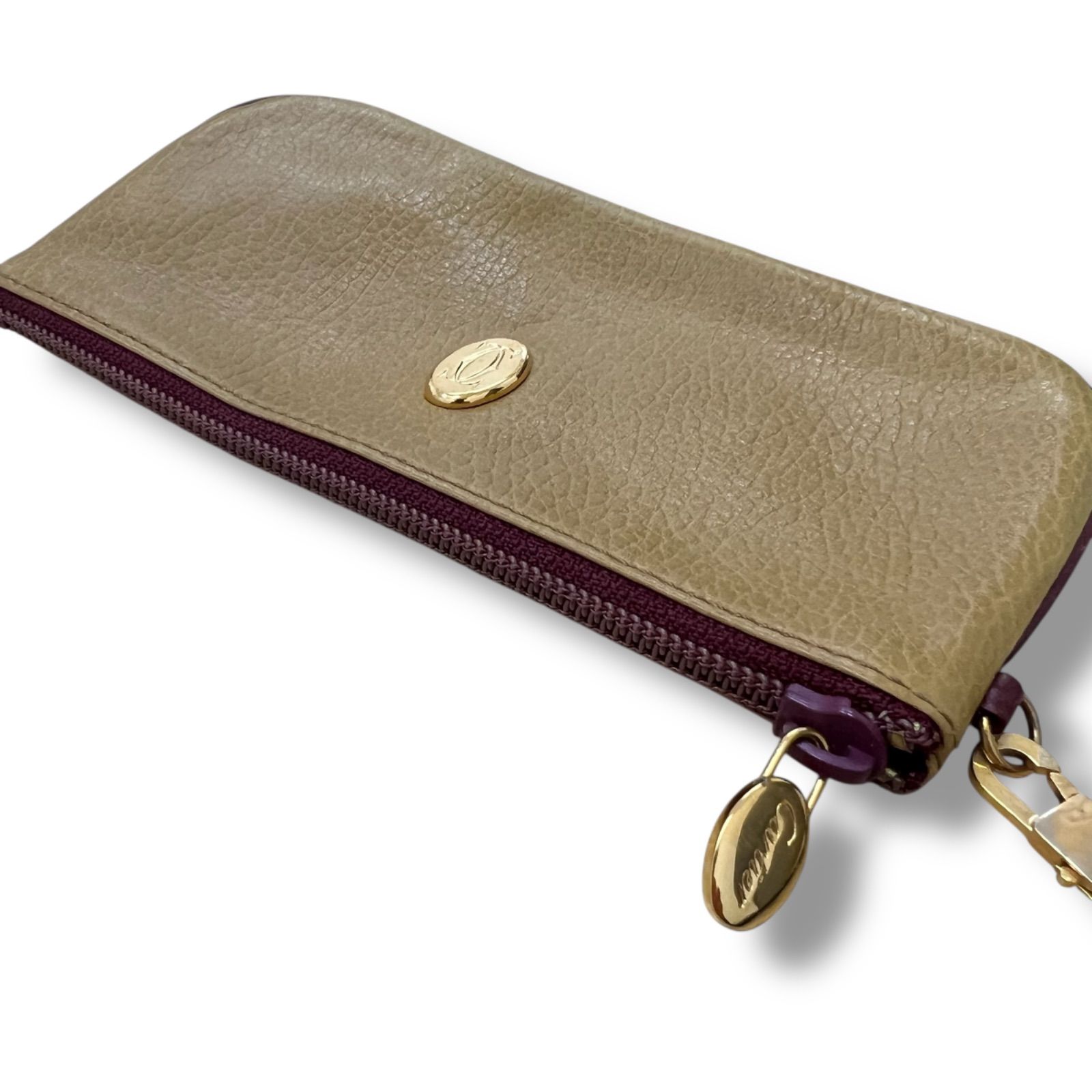 カルティエ マストライン マスタード チェーン ポーチ コインケース