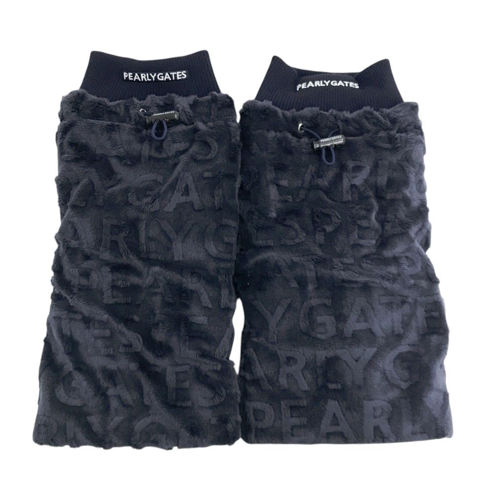 PEARLY GATES パーリーゲイツ レッグウォーマー ボア ロゴ総柄 ネイビー系 240101555399 ゴルフウェア ストスト