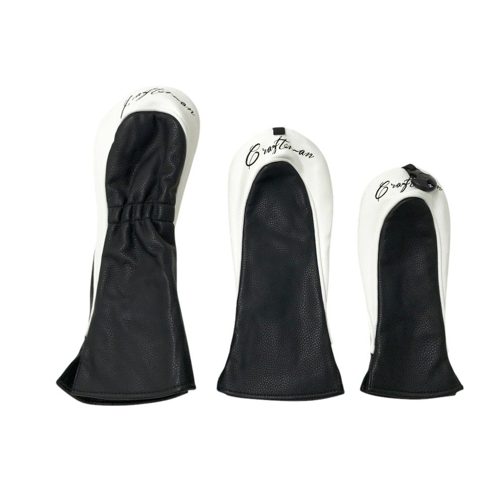 クラフトマン ヘッドカバー 3点セット ブラック系 DR FW UT ゴルフウェア ストスト