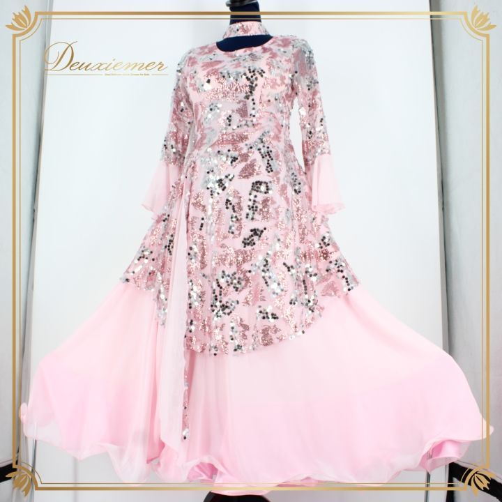 社交ダンス 衣装 ドレス ワンピース パーティ衣装 女性用 オールシーズン prima boutique プリマブティック ピンク系 スパンコール 華やか おそろい チョーカー ショートスリーブ 軽量 フェミニン ストレッチ 高品質 フォーマル