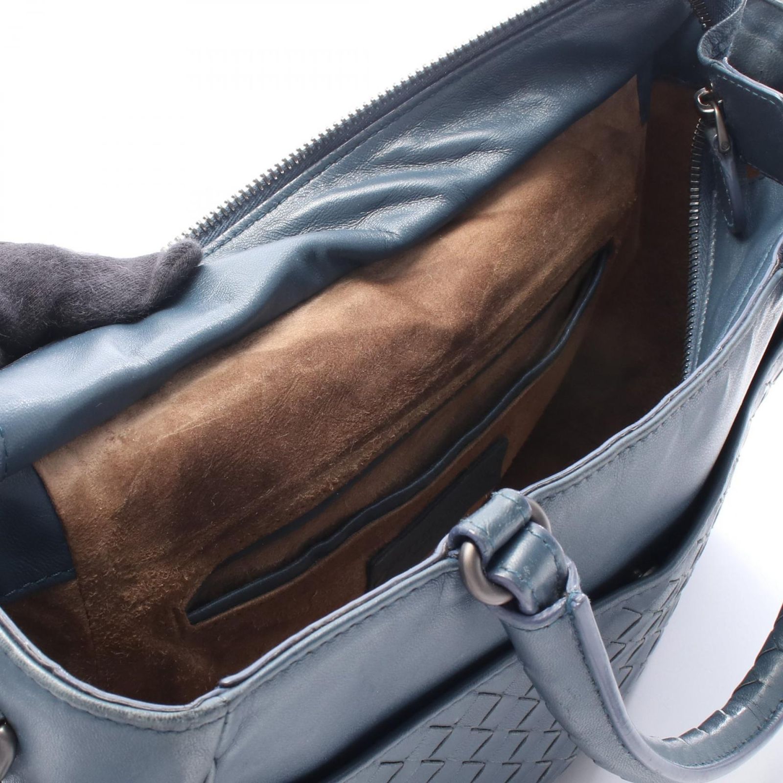 ダークブルー レザー