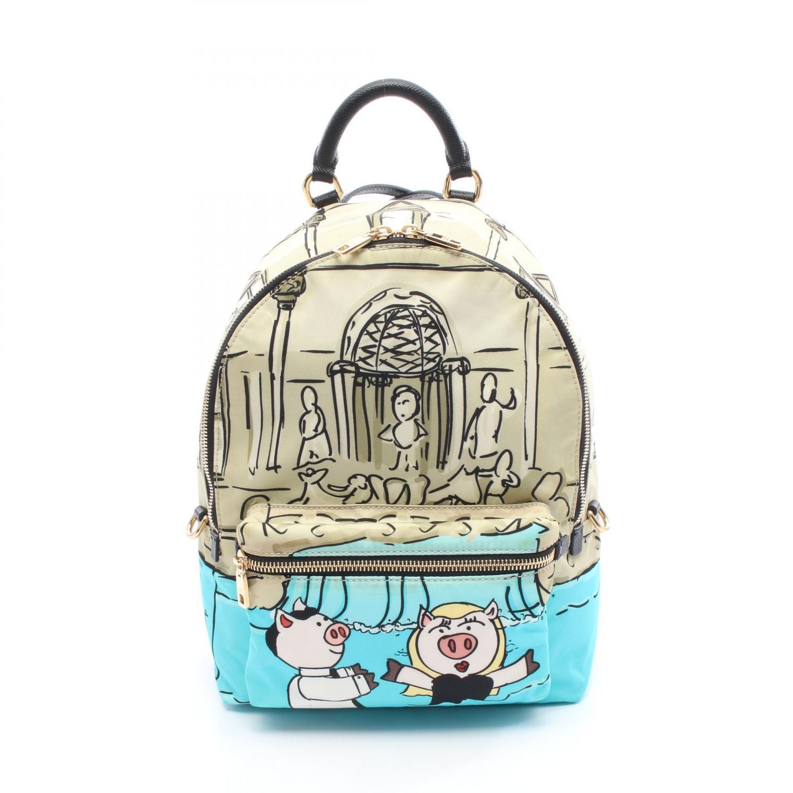 ドルチェアンドガッバーナ DOLCE - GABBANA リュックサック バックパック マルチ ナイロン レザー バックパック レディース Used B