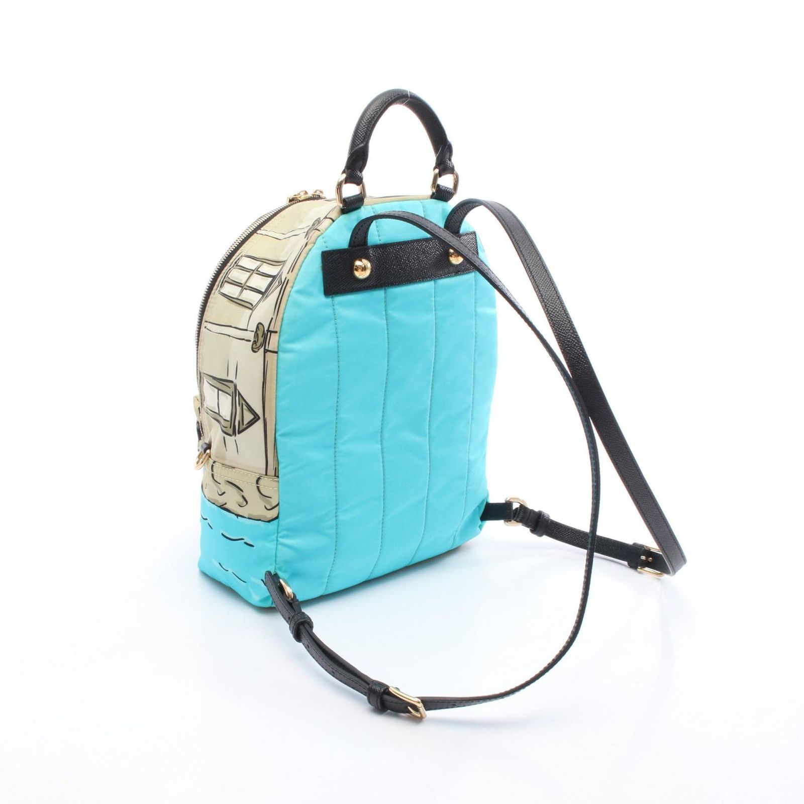 ドルチェアンドガッバーナ DOLCE - GABBANA リュックサック バックパック マルチ ナイロン レザー バックパック レディース Used B