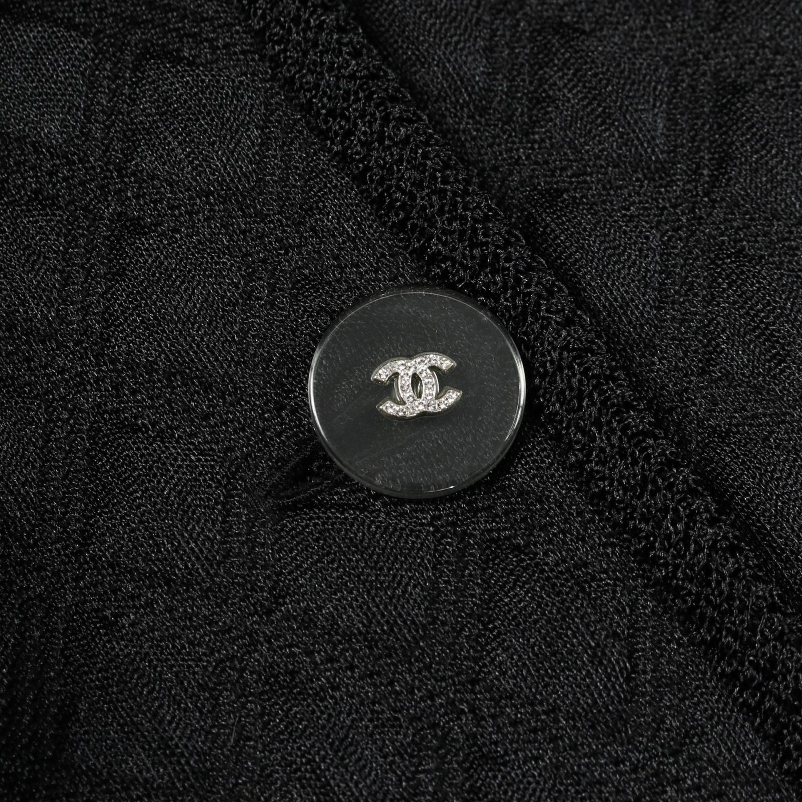シャネル CHANEL ノーカラージャケット ココマークボタン キルティング