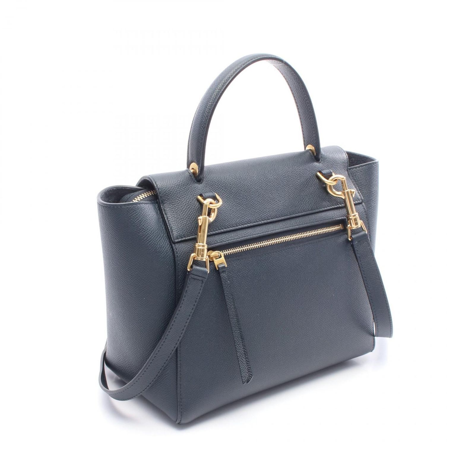 セリーヌ CELINE ハンドバッグ BELT BAG MICRO ベルトバッグ マイクロ F-LM-1199 ネイビー レザー ベルトバッグ マイクロ レディース Used A