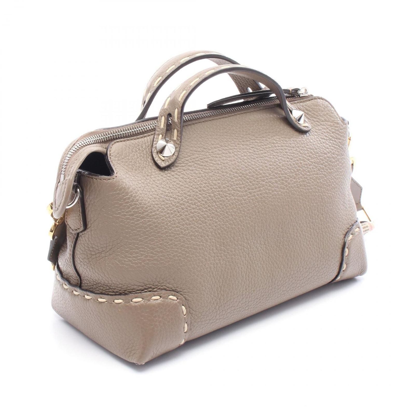 フェンディ FENDI ハンドバッグ BY THE WAY MEDIUM バイザウェイ ミディアム セレリア グレージュ レザー セレリア バイザウェイ ミディアム レディース Used B