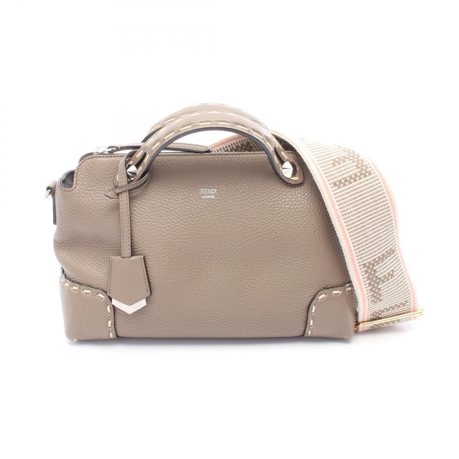 フェンディ FENDI ハンドバッグ BY THE WAY MEDIUM バイザウェイ ミディアム セレリア グレージュ レザー セレリア バイザウェイ ミディアム レディース Used B