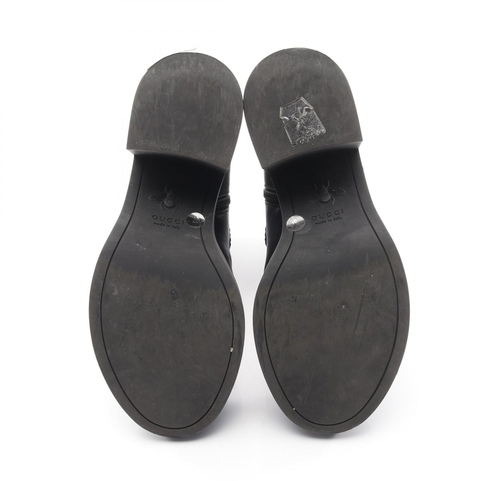 グッチ GUCCI ブーツ 750538 ブラック レザー ショートブーツ