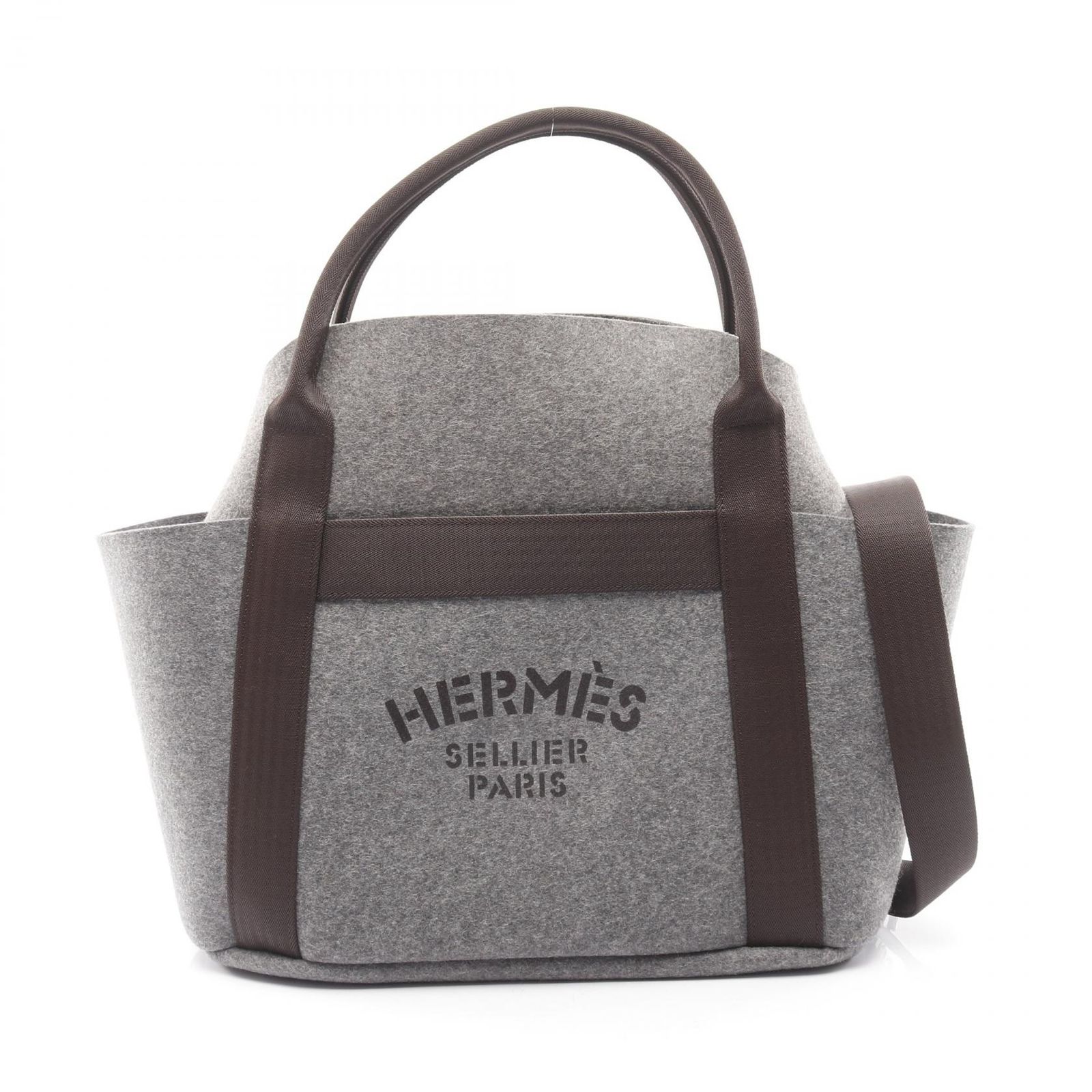 エルメス HERMES トートバッグ サックドパンサージュ グルーム 079956CK グリモワイヤン エベンヌ ファブリック レザー サック ド パンサージュ グルーム レディース