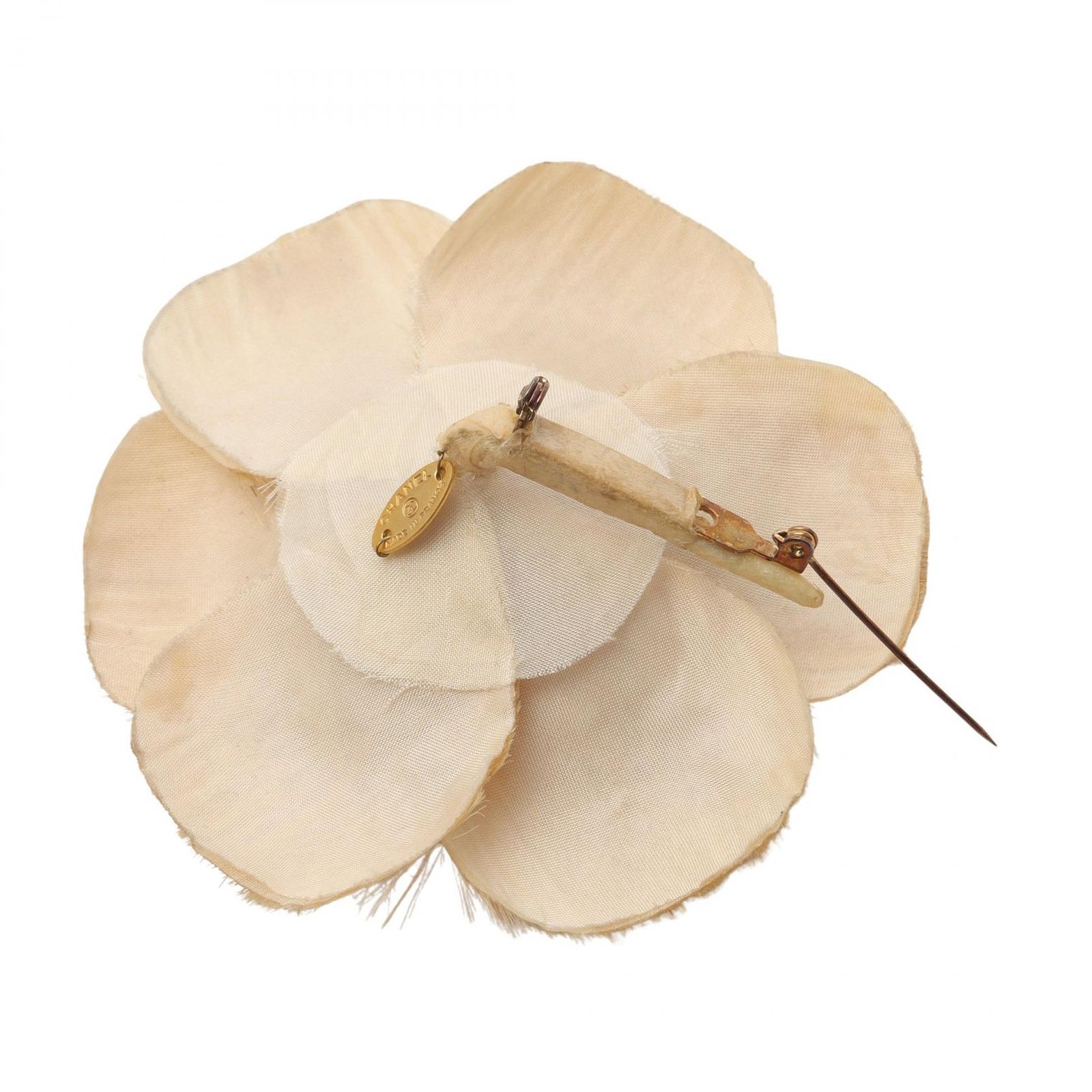 シャネル CHANEL ブローチ カメリア ベージュ その他 レディース B