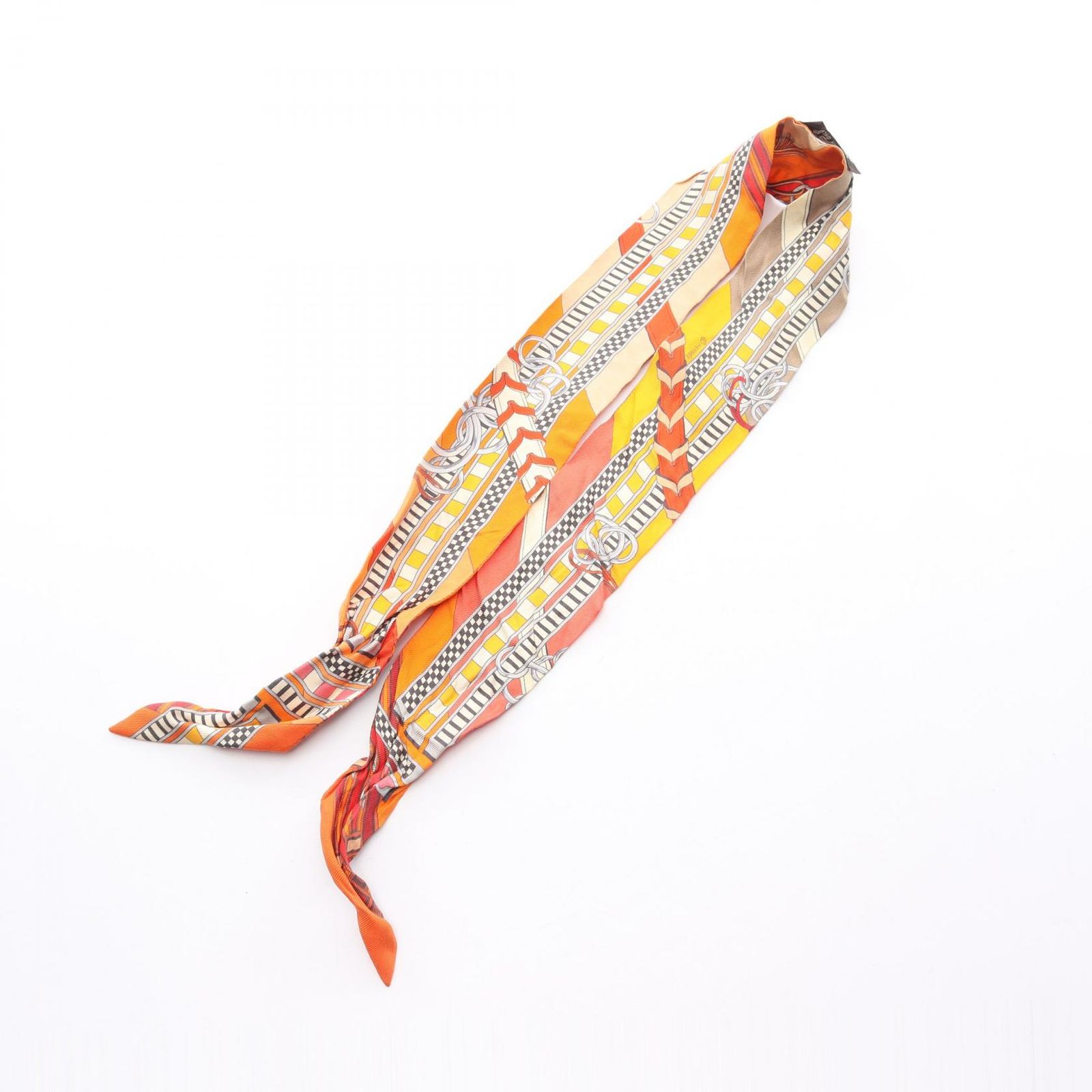 最終大幅値下げ。 エルメス HERMES スカーフ ツイリー BRIDES ET GRIS GRIS シルク ツイリー レディース Used C 【即日発送】