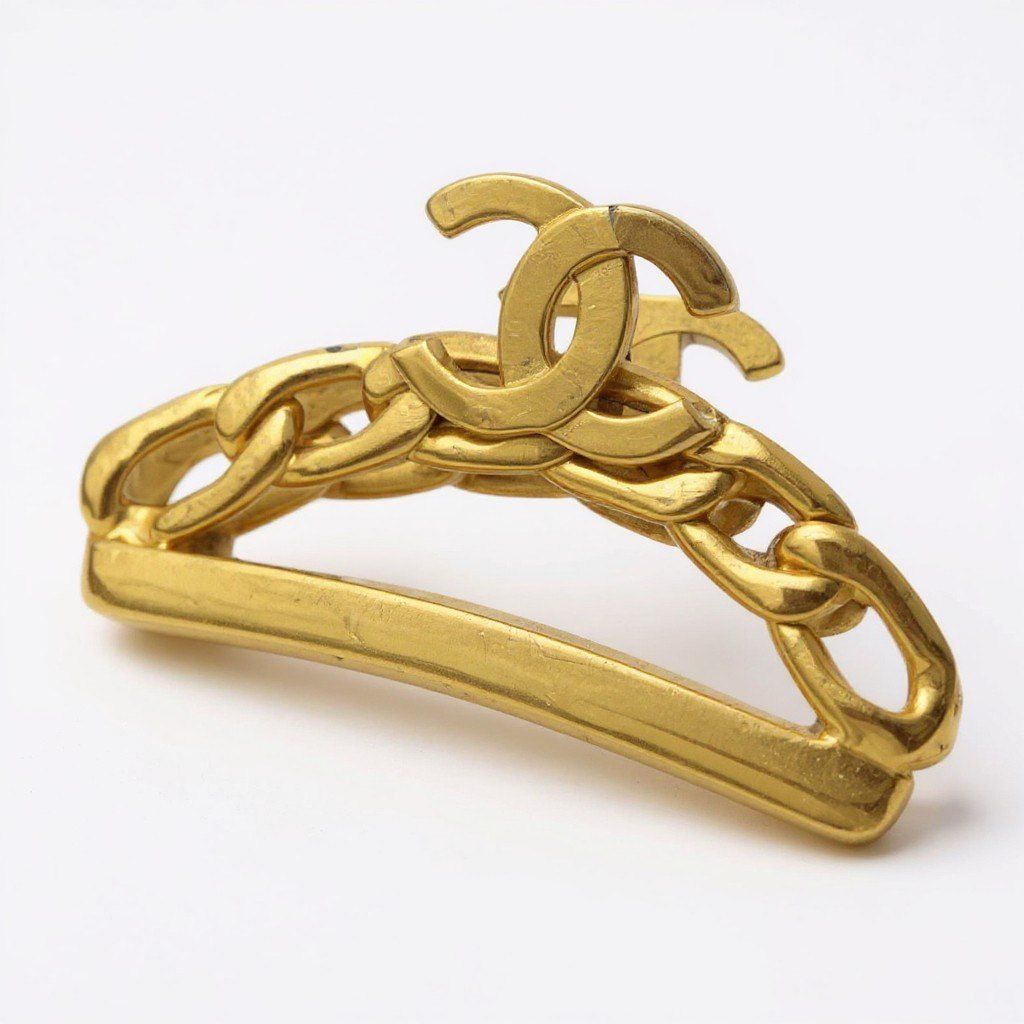 CHANEL シャネル 98P CC ココマーク ヘアクリップ バレッタ バンスクリップ ゴールド Vintage ヴィンテージ レトロ t18r