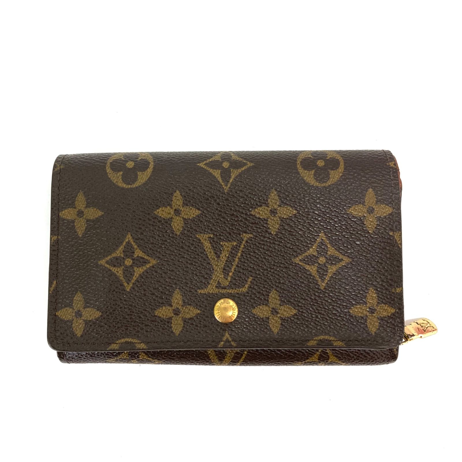 ☆美品☆ ルイヴィトン モノグラム ポルトモネビエトレゾール 二つ折り財布 ◇LOUIS VUITTON◇ルイヴィトン モノグラム ポルトモネビエトレゾール
