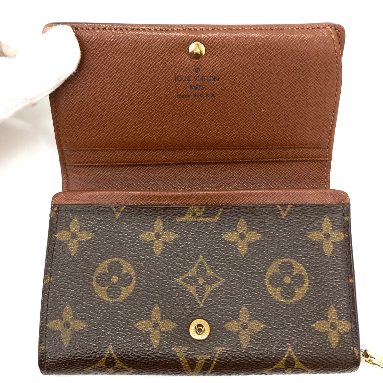 ☆美品☆ ルイヴィトン モノグラム ポルトモネビエトレゾール 二つ折り財布 ◇LOUIS VUITTON◇ルイヴィトン モノグラム ポルトモネビエトレゾール