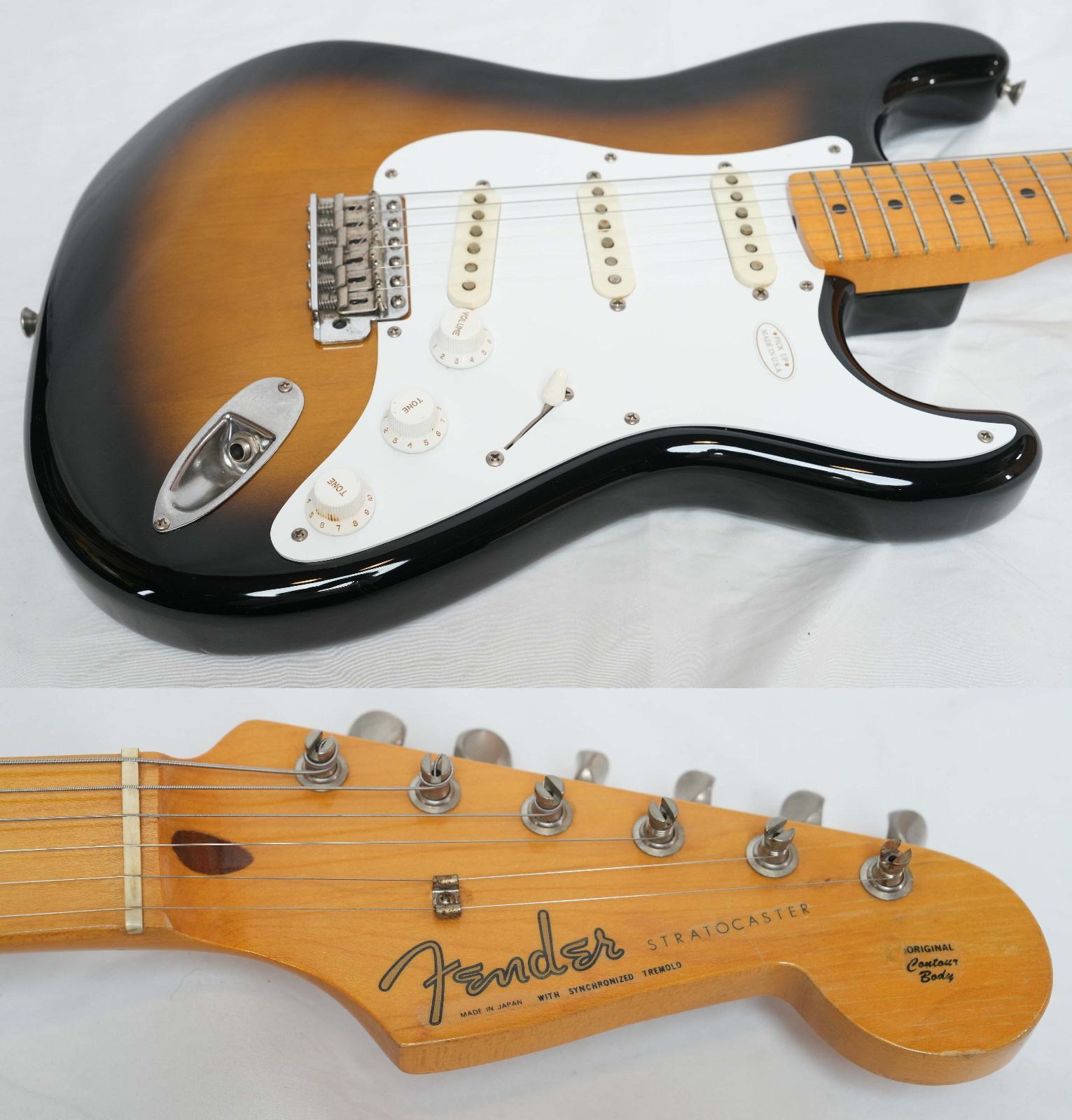  Fender Japan ST 57 65 Tabbaco Sunburst ‘57モデル ストラトキャスター JVシリアル 1983年製 エレキギター ギター