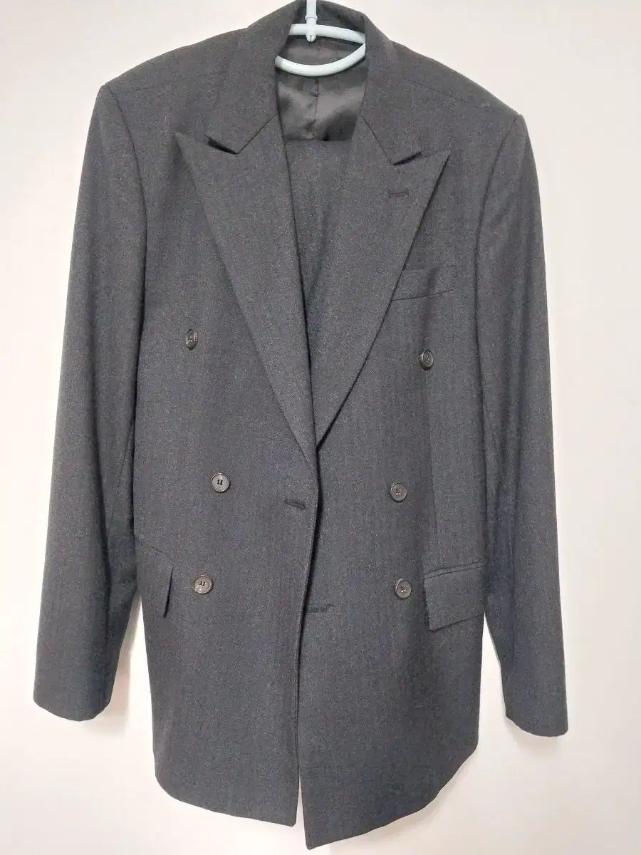 グレー ダブル ボタン スーツ セット 95 32