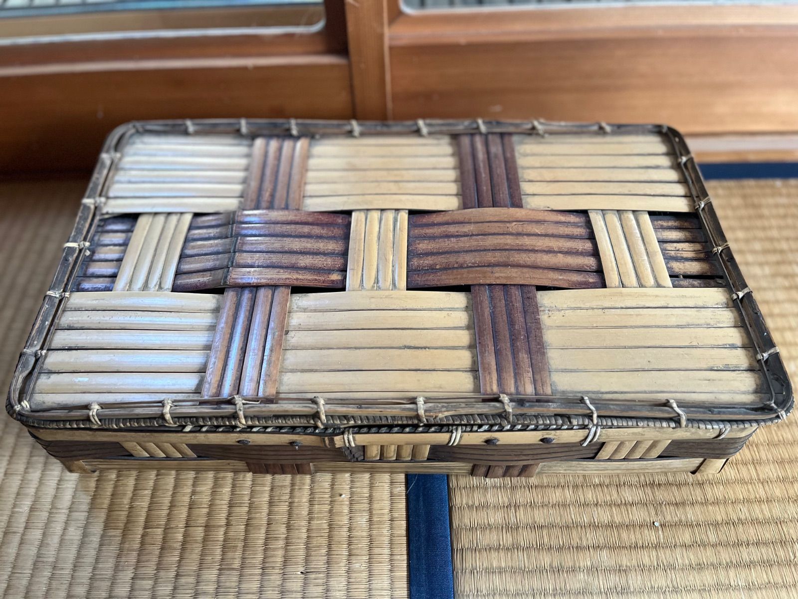 日本 古道具 アンティーク 蓋籠 文箱 竹細工 2セット - メルカリ