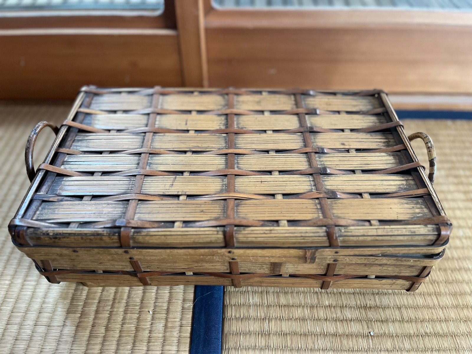 日本 古道具 アンティーク 蓋籠 文箱 竹細工 2セット - メルカリ