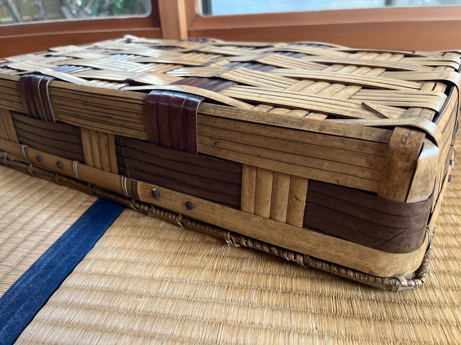 日本 古道具 アンティーク 蓋籠 文箱 竹細工 2セット - メルカリ