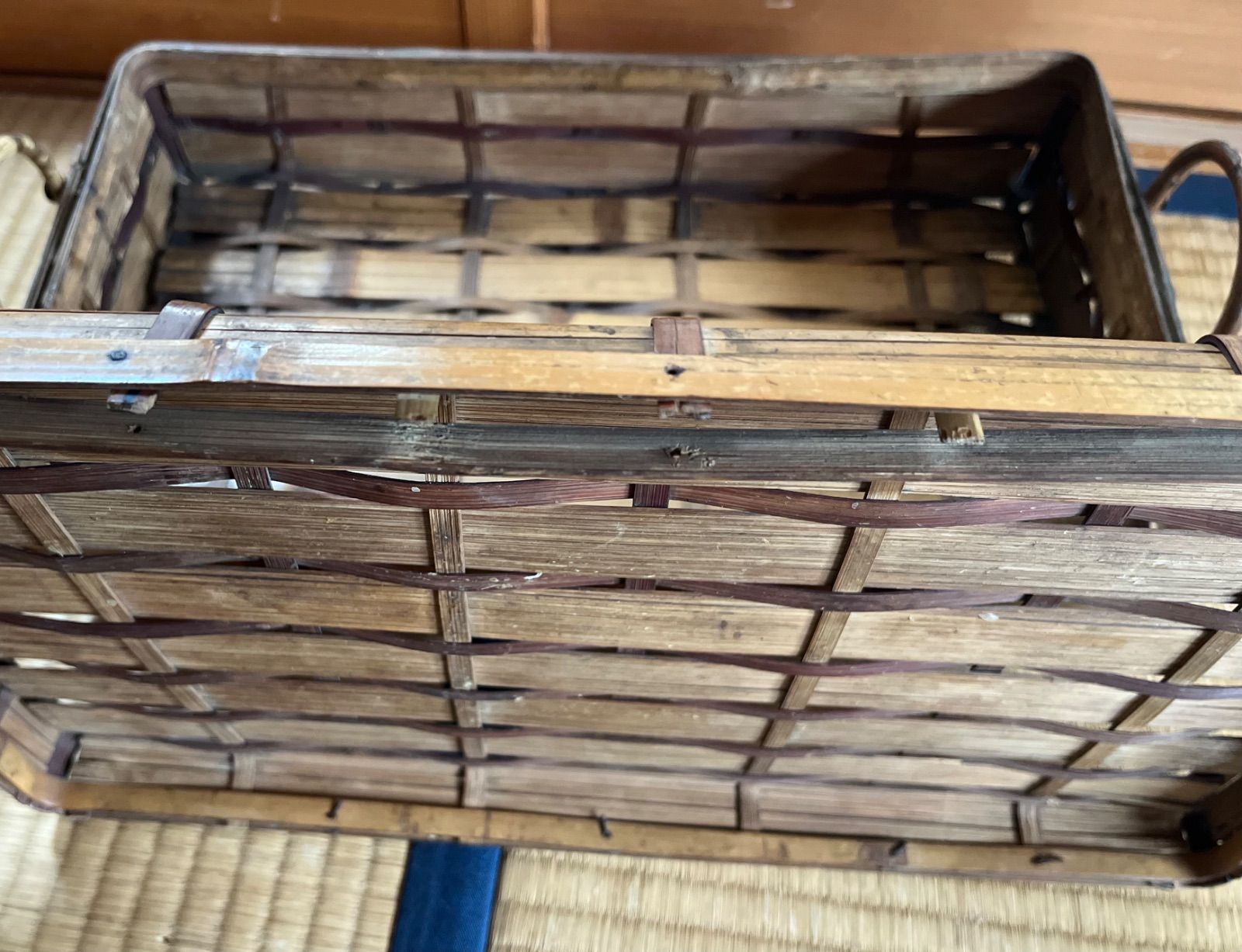 日本 古道具 アンティーク 蓋籠 文箱 竹細工 2セット - メルカリ