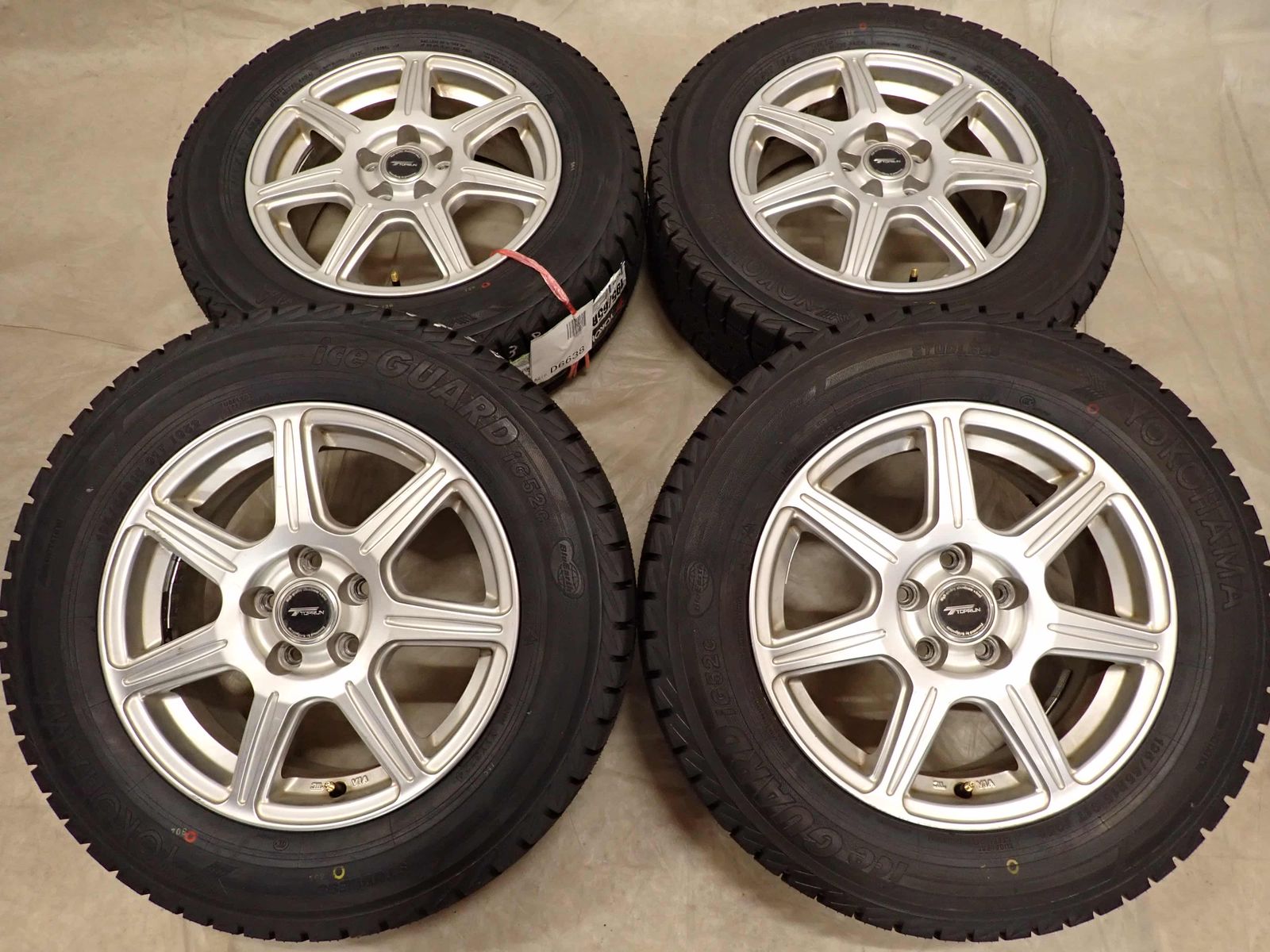  冬4本 製 会社宛 195 65 R 15 6 J 91 T ヨコハマ アイスガード IG 52 C アルミ プリウス カローラ インプレッサ NO D 6638 15インチ タイヤ ホイールセット