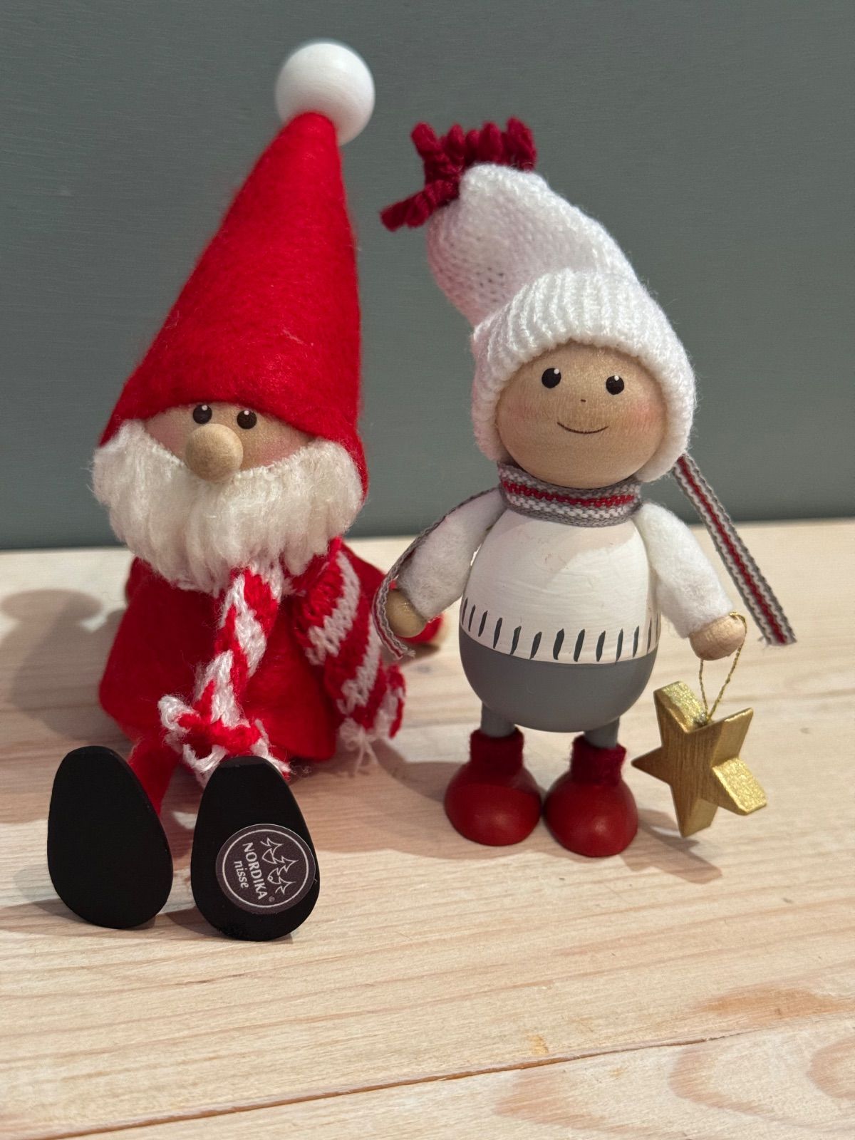 ノルディカニッセ 星を見上げるサンタ 星を見上げる男の子 2点セット