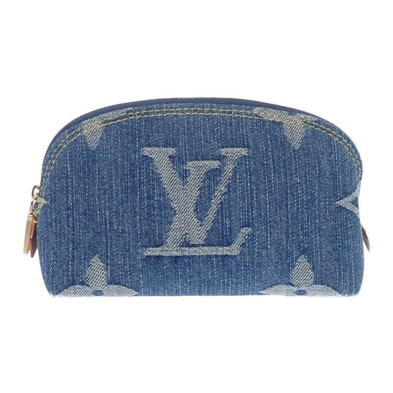 LOUIS VUITTON LOUIS VUITTON ポシェット コスメティックPM LVリミックス M24316 ポーチ モノグラムデニム ブルー レディース メンズ 小物