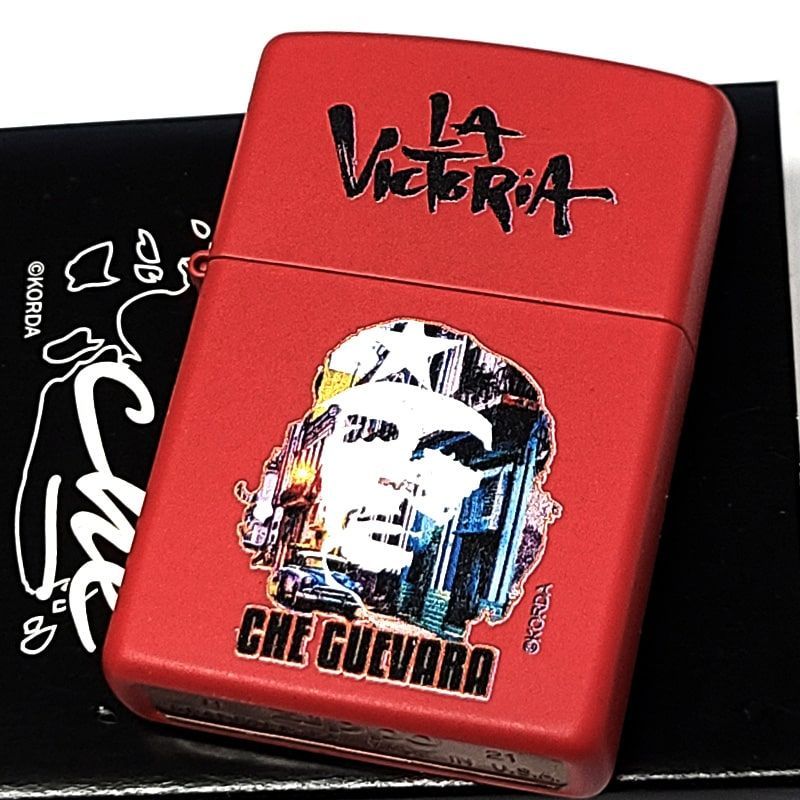 ZIPPO ライター チェ ゲ LA VICTORiA ジッポ かっこいい 銘柄 たばこ che キューバ マットレッド 艶消し ギフト おしゃれ メンズ 赤 プレゼント