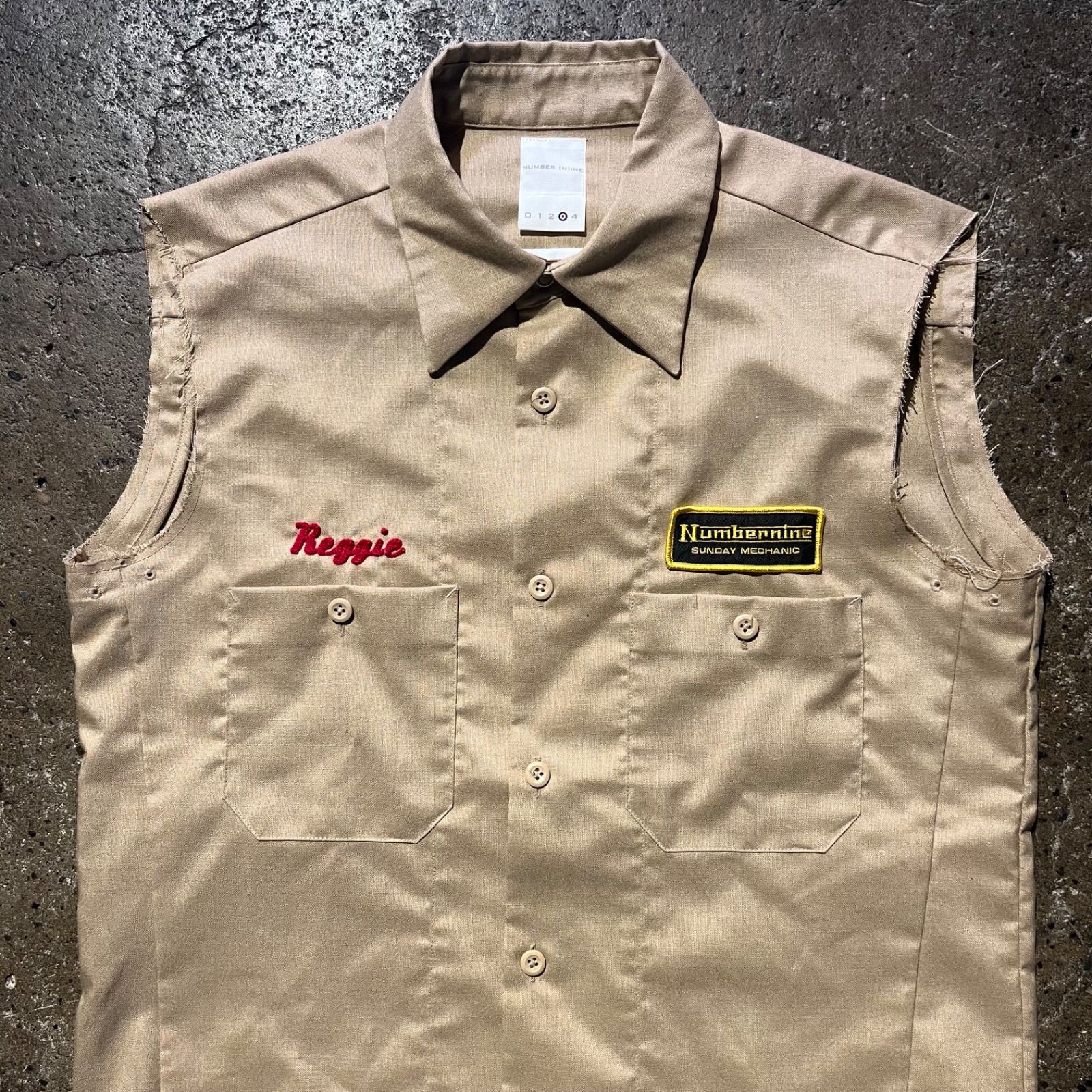 NUMBER N INE ナンバーナイン 00 s 2000 EXTRA HEAVY期 ARCHIVE VINTAGE 袖カットオフ シャツ Sleeve Cutoffs Shirts 3