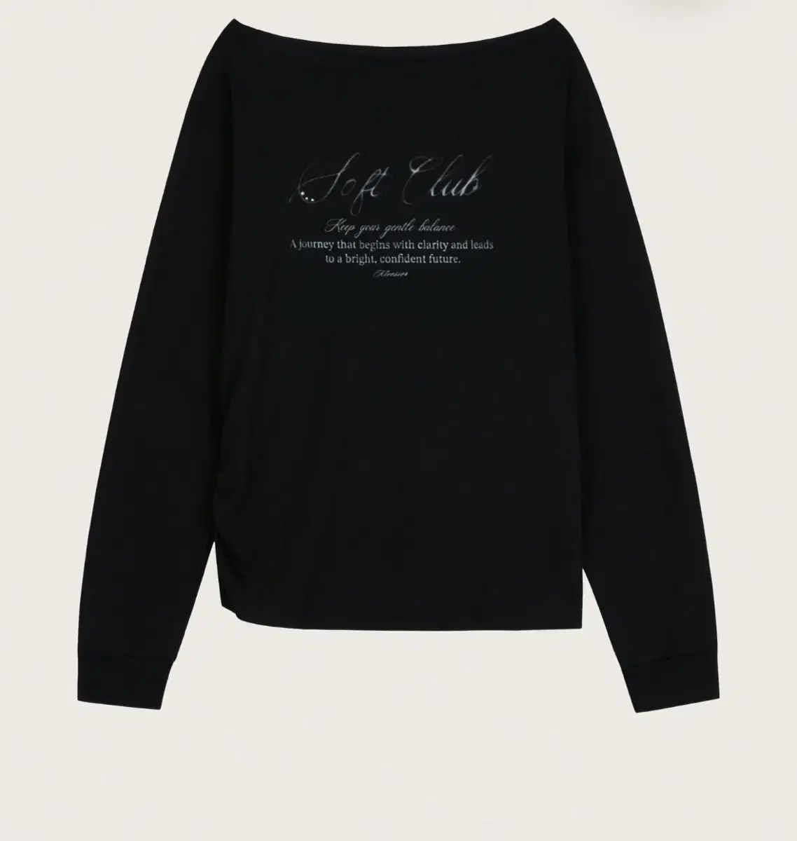 クリシーア ソフト クラブ 片方オフショルダー ブラック