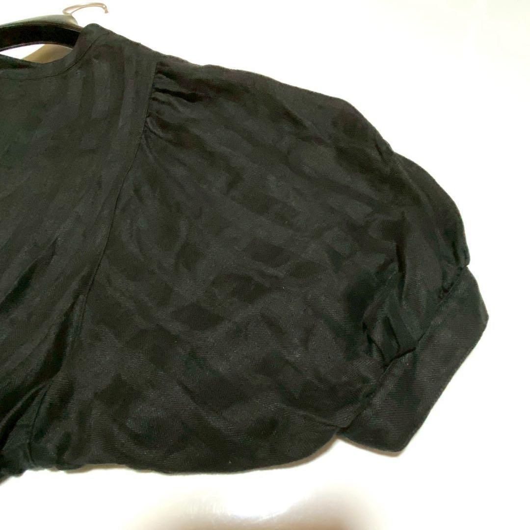  Curensology カレンソロジー ワンピース リネン ギャザー ベルトリボン シャドウストライプ マキシワンピース ブラック その他 ワンピース